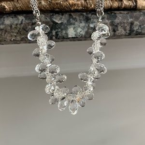 Crystal choker necklace with matching earrings